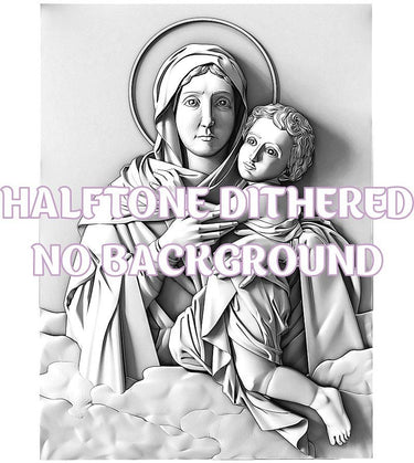 VIRGIN MARY 3d illusion & laser-ready file 3DWave.us